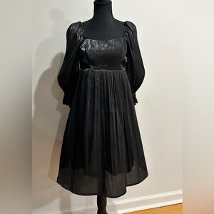 Blu Pepper Black Long Sleeve Dress